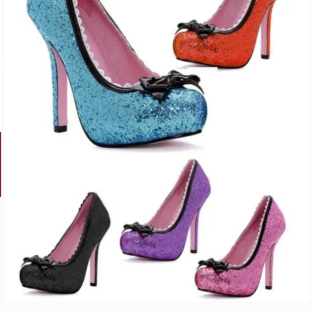 RED Leg Avenue sequin pumps